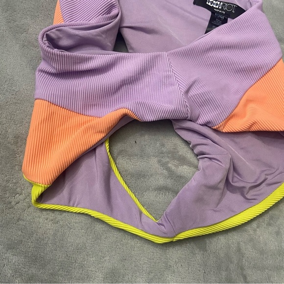 New! Beach Riot Joyce swimsuit purple colorblock 24485 - Picture 9 of 12